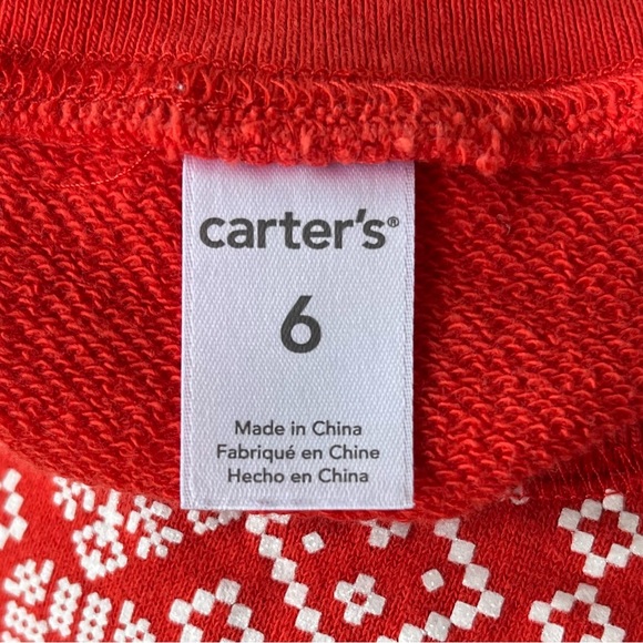•Carter’s•  Shimmery Snowflake Sweatshirt Top - Size 6 - Picture 2 of 7